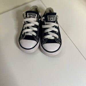Toddler Converse Black and White Low Top Sneakers
